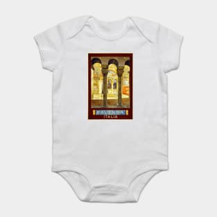 Ravenna, Italy Vintage Travel Poster Design Baby Bodysuit